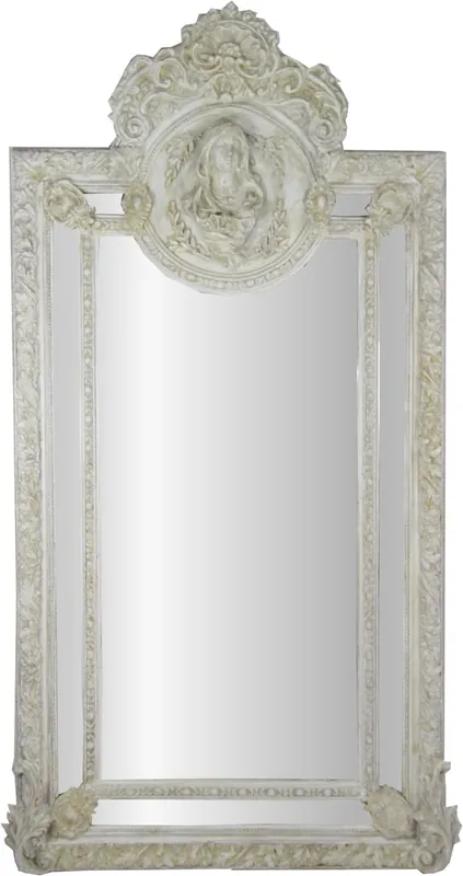 Grand Casa Padrino Espejo Barroco Estilo Antiguo Gris Blanco Motivo Maria - Muebles Barrocos Estilo Antiguo Garantierte Lieferung