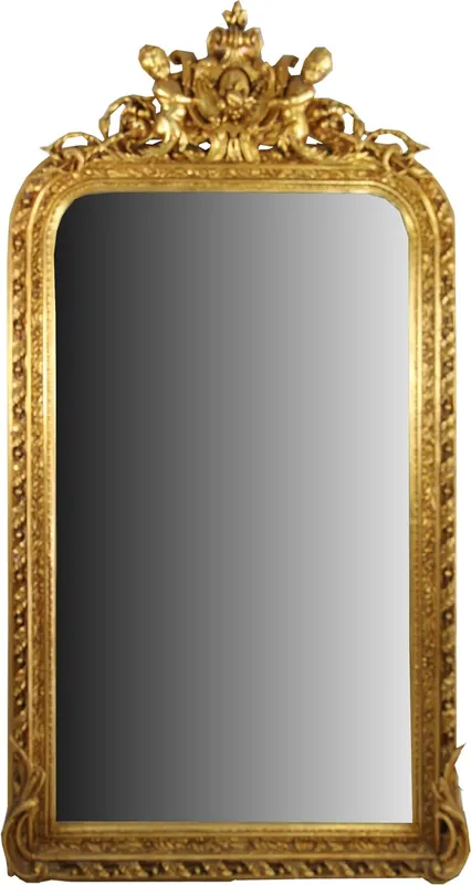 Preis Gesenkt Casa Padrino Baroque Wall Mirror Gold 100 x H. 186 cm - Magnífico espejo barroco con hermosas decoraciones