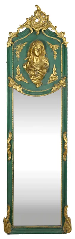 Casa Padrino Espejo de Pared Barroco de Lujo Madonna Verde / Oro 55 x H. 175 cm - Sólido y Pesado - Espejo de Estilo Antiguo Rabatt