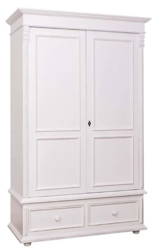Sofort Bestellen Casa Padrino country-style wardrobe white - clothes cabinet Shabby H 206 cm W 127 cm D 61 cm - Muebles de Estilo Country