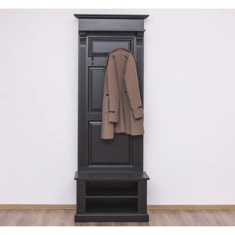 Armario de pared Art Nouveau de Casa Padrino con compartimentos de almacenamiento Estilo antiguo negro - armario de estilo rústico Kracherpreis