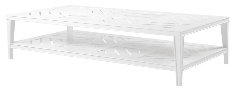 Garantierte Lieferung Casa Padrino mesa de centro de lujo blanco 180 x 90 x H. 42 cm - Mesita Rectangular Hecha de Aluminio Duradero de Alta Calidad - Mesa de Jardín