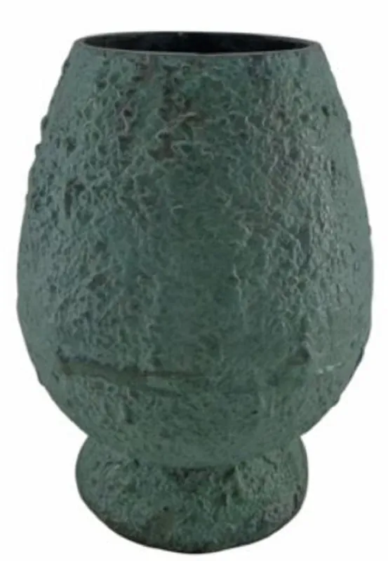 Top-Preis Casa Padrino Deco Jarrón Verde Menta Ø 21 x H. 29 cm - Jarrón de Flores Redondo de Aluminio - Accesorios Deco