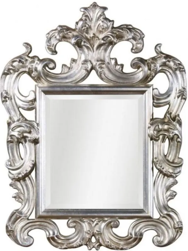Sonderaktion Casa Padrino espejo de pared barroco de lujo plata 86 x 8 x A. 114 cm - Espejo Suntuoso de Estilo Antiguo con Hermosos Adornos - Calidad de Lujo - Hecho en Italia