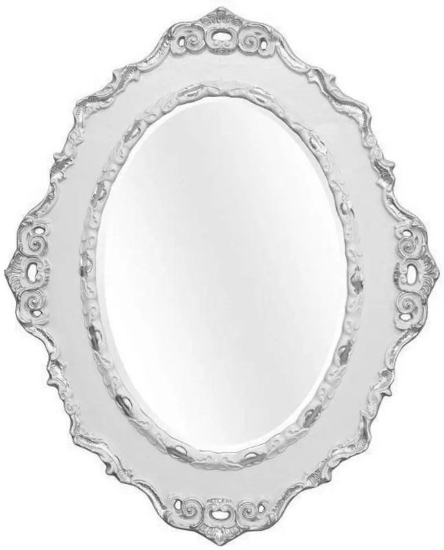 Heißes Angebot Casa Padrino espejo de pared barroco de lujo gris claro / plata 84 x 4 x A. 104 cm - Espejo Ovalado de Estilo Antiguo - Precioso y Magnífico