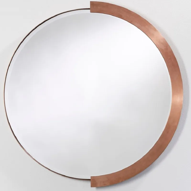 Nur Heute Casa Padrino espejo de lujo rojo-cobre 81 x H. 84 cm - Espejo de Pared Elegante con Marco de Metal - Muebles de Lujo