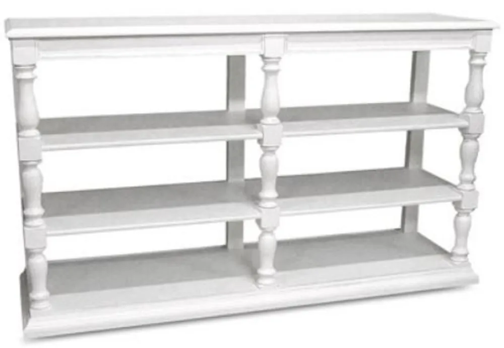 Geprüft Casa Padrino consola de estilo campestre blanco 160 x 45 x A. 95 cm - Gabinete Estantería de Madera Maciza - Muebles Estilo Campestre