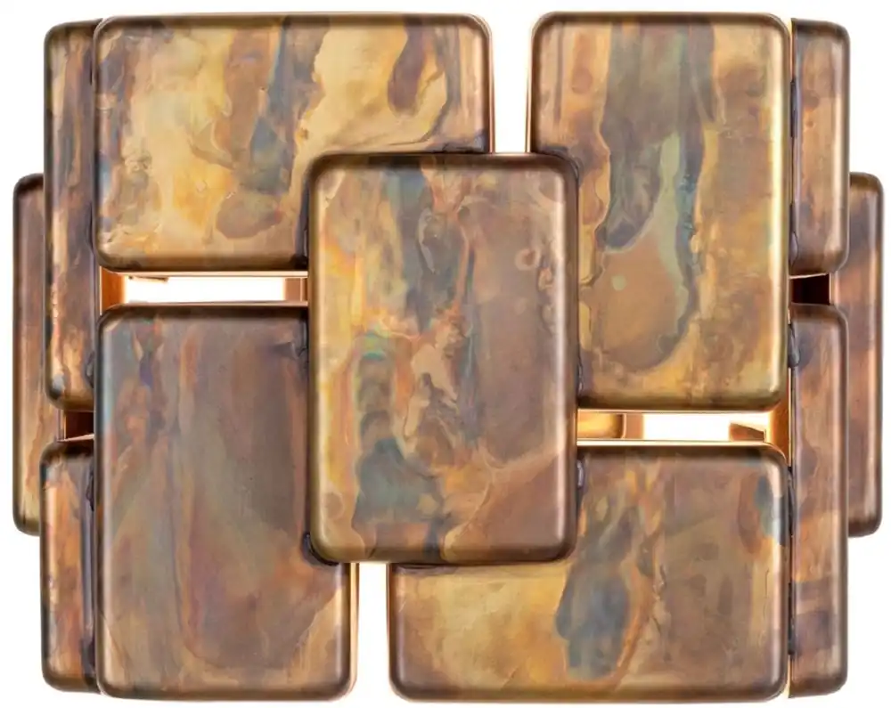 Garantierte Lieferung Casa Padrino lámpara de pared de diseño latón oxidado 25 x 21 x A. 18 cm - Colección de Lujo