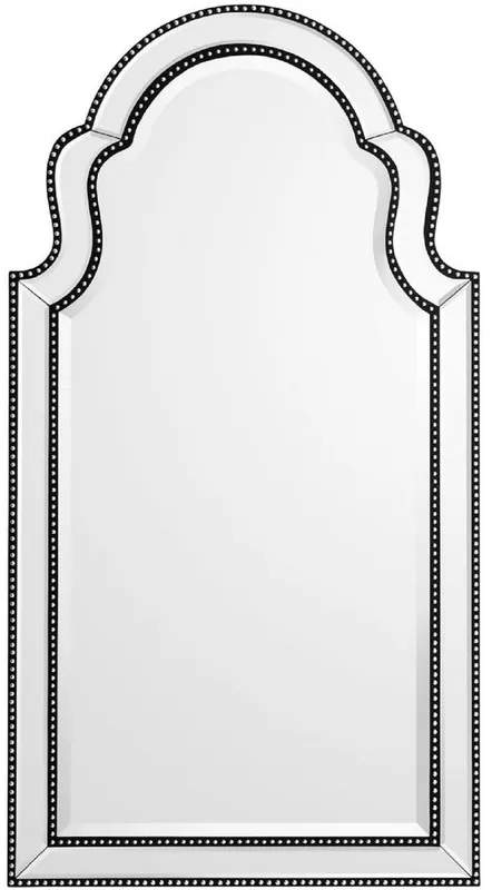 Super-Preis Casa Padrino espejo de pared de caoba de lujo negro / plata 80 x A. 150 cm - Espejo de Salón - Espejo Guardarropía - Colección de Lujo