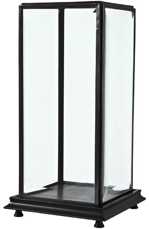 Casa Padrino vitrina de mesa de lujo bronce antiguo / negro 22 x 22 x A. 52,5 cm - Decoración de Salón Geprüft