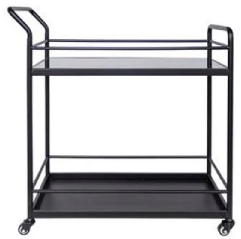 Schnäppchen Casa Padrino carrito de servicio de lujo negro 71 x 40 x A. 85 cm - Carrito de Metal - Accesorios para Hoteles y Restaurantes