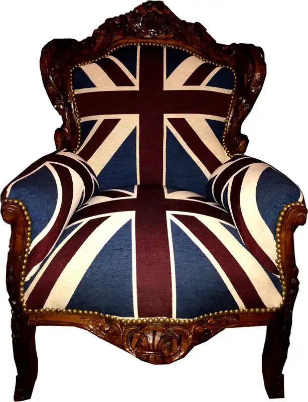 Angebot Casa Padrino sillón barroco "King" Union Jack / marrón - muebles de estilo antiguo bandera inglesa