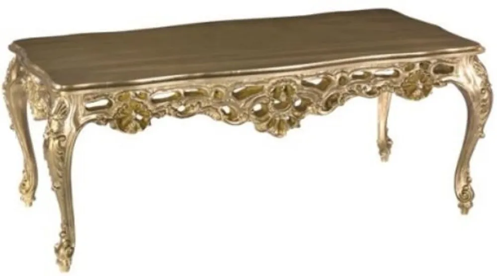Casa Padrino mesa de centro barroca de lujo bronce-oro 109 x 57 x A. 44 cm - Magnífica mesa de salón - Muebles de Salón Barrocos - Calidad de Lujo - Hecho en Italia Saisonangebot