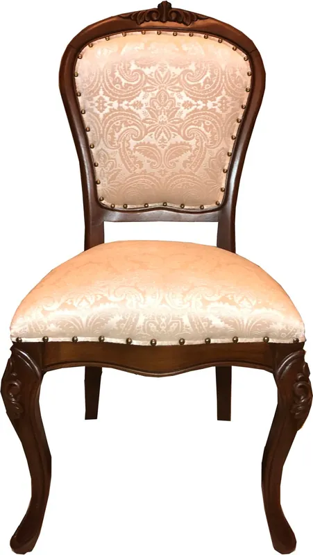 Casa Padrino silla de comedor barroca de lujo patrón crema / marrón - muebles de hotel de lujo - muebles barrocos Markenprodukt