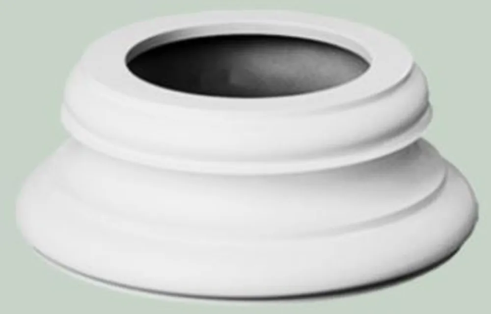 Casa Padrino elemento decorativo barroco pedestal pilar blanco Ø 32 x A. 12,5 cm - Base de Pedestal Decorativa Redonda en Estilo Barroco Neue Kollektion