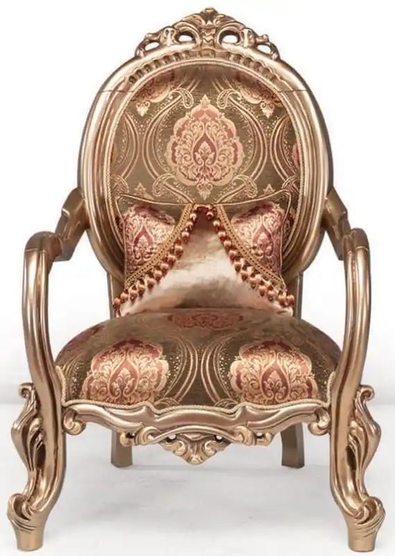Casa Padrino sillón barroco de lujo bronce / marrón / rojo burdeos 82 x 72 x A. 115 cm - Muebles de salón - Muebles Barrocos Abverkauf
