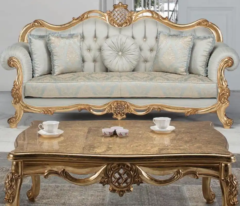 Super-Preis Casa Padrino mesa de centro barroco de lujo oro antiguo 118 x 87 x A. 50 cm - Mesa de salón de madera maciza - Muebles de Estilo Barroco