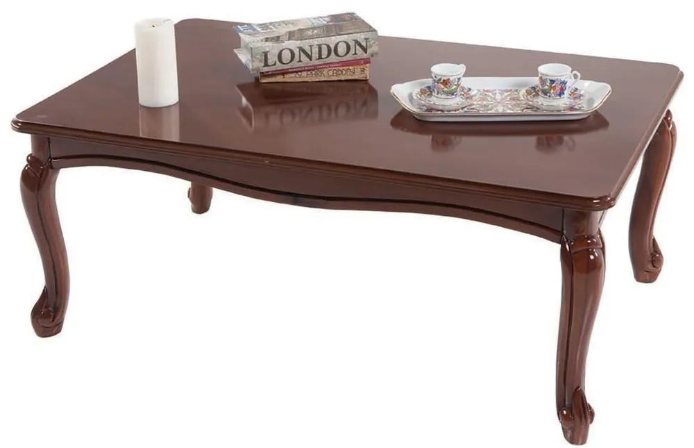 Garantierte Lieferung Casa Padrino mesa de centro barroco de lujo marrón 101 x 74 x A. 43 cm - Mesa de salón de madera maciza en estilo barroco - Muebles de Salón Barrocos