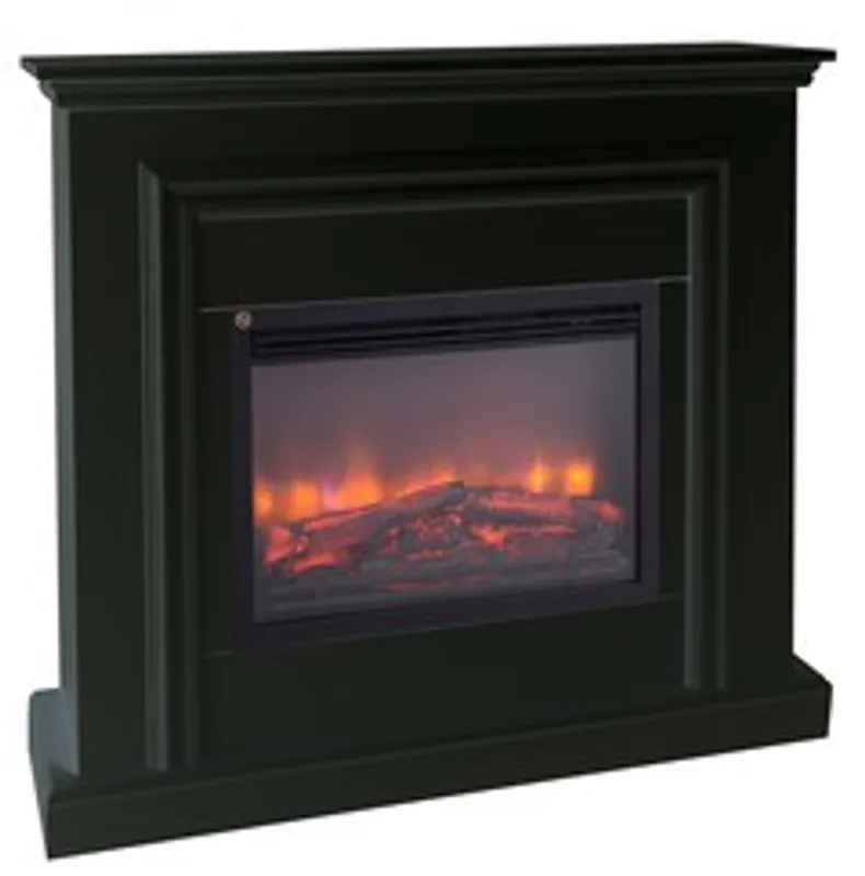 Casa Padrino chimenea eléctrica negro antiguo de estilo barroco de estilo Art Nouveau B 110 x H 95 x P 34 cm ModG1 - Chimenea eléctrica - salón chimenea sala Must-Have