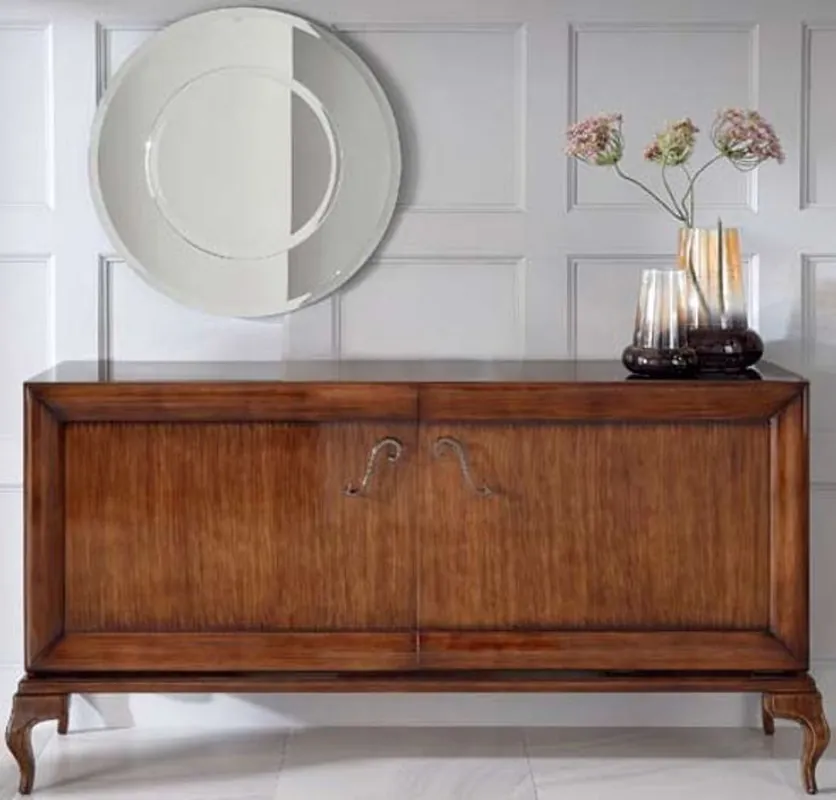 Top-Preis Casa Padrino cómoda neoclásica de lujo con 2 puertas marrón 187 x 52 x A. 95 cm - Aparador de madera maciza - Muebles de Salón Art Deco