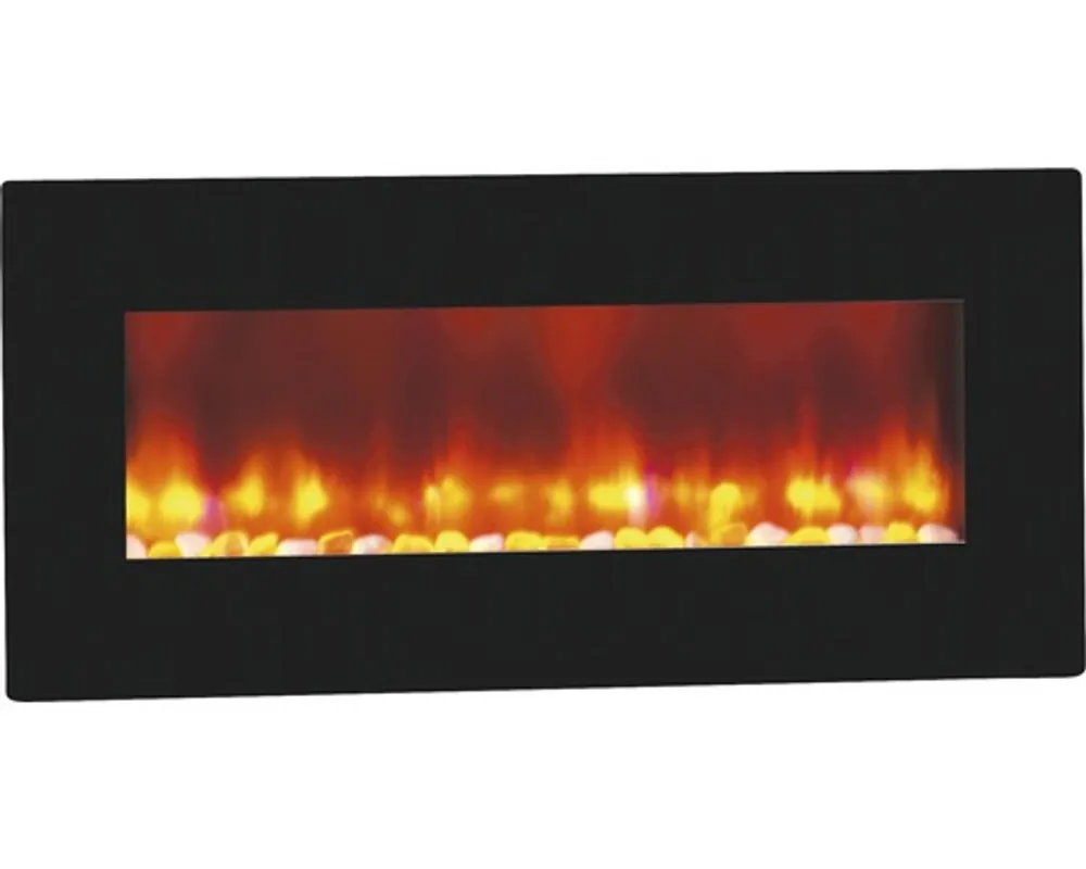 Casa Padrino luxury LED wall wall black 98 x 45 cm - chimenea eléctrica de pared Top-Seller
