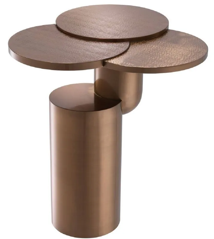 Casa Padrino mesa auxiliar de lujo cobre Ø 57 x A. 61,5 cm - Mesa de diseño de acero inoxidable - Muebles de salón - Colección de Lujo Sale