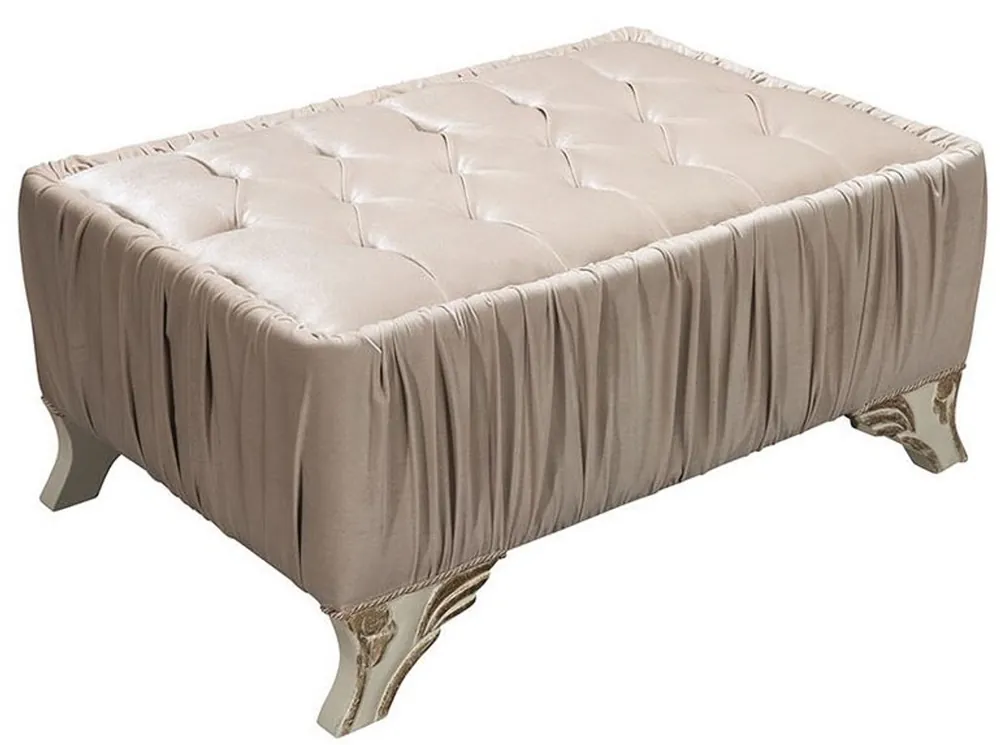 Neue Kollektion Casa Padrino mesa de centro barroco de lujo gris / crema / oro 100 x 80 x A. 45 cm - Mesa de salón con pedrería - Muebles de salón de estilo barroco