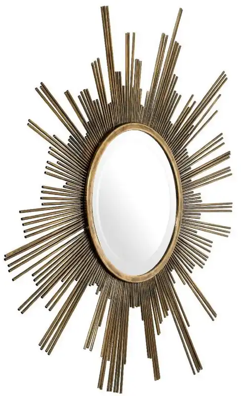 Casa Padrino espejo de diseño vintage latón Ø 82 cm - Espejo de armario - Espejo de salón - Espejo de pared de lujo Preis Gesenkt