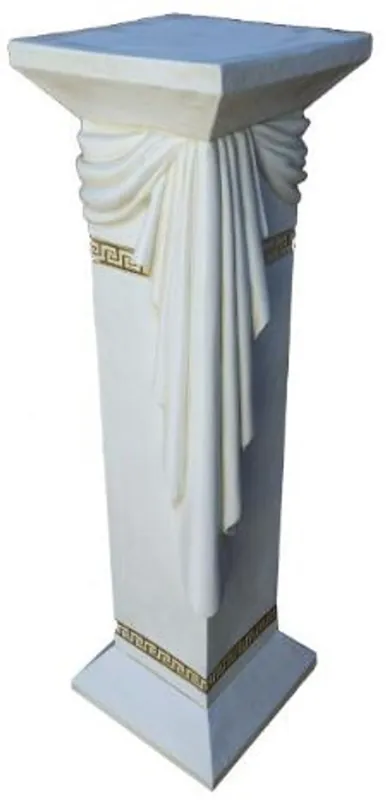 Casa Padrino pilar barroco blanco A. 99 cm - Pilar decorativa noble - Accesorios Decorativos Schneller Versand