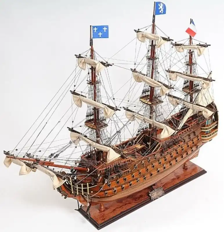 Kracherpreis Casa Padrino buque insignia de lujo Royal Louis con soporte de madera maciza marrón 94 x 30,5 x A. 91,4 cm - Velero Barco de Madera Decorativo Hecho a Mano