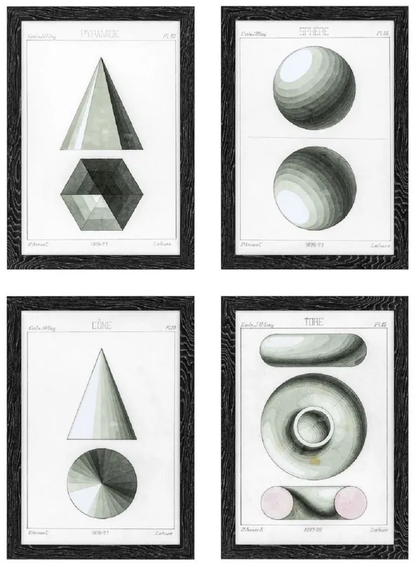 Nur Heute Casa Padrino conjunto de imágenes de lujo proyecciones esféricas negro / blanco / gris 59 x A. 83 cm - Impresiones Artísticas - Imágenes de Pared - Decoraciones de Pared - Accesorios Decorativos
