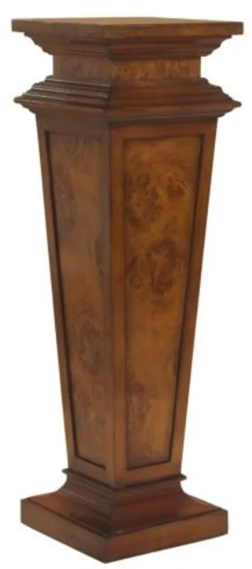 Casa Padrino pilar barroco de lujo marrón 33 x 33 x A. 105 cm - Pilar decorativa noble de madera burl de alta calidad - Accesorios Decorativos Barrocos Abverkauf
