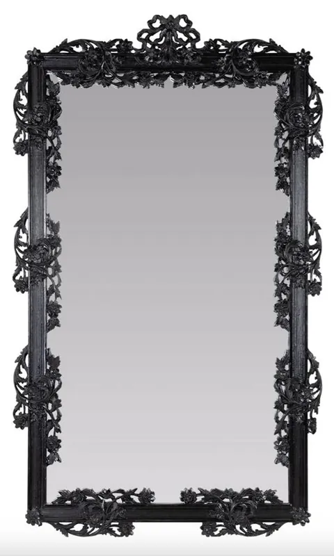Casa Padrino espejo barroco / espejo de pared negro 122 x H. 224 cm - muebles de estilo barroco Must-Have