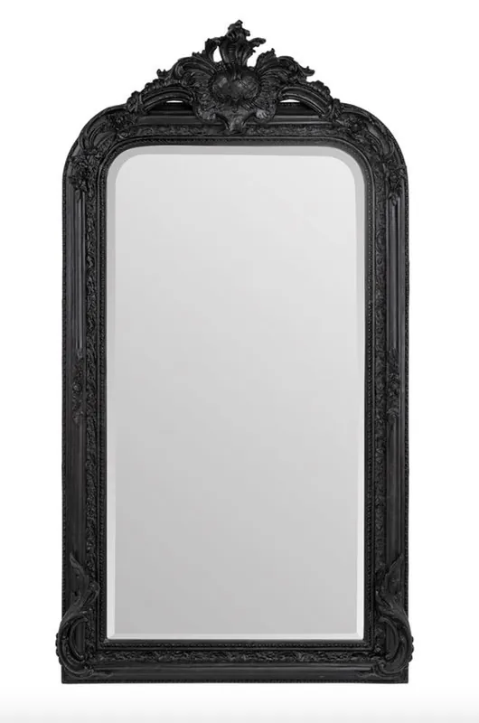 Casa Padrino espejo barroco negro 90 x H. 160 cm - espejo de pared muebles de estilo antiguo Garantierte Lieferung