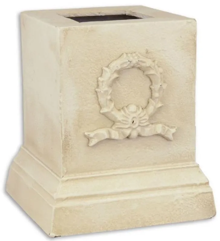 Direkt Vom Hersteller Casa Padrino pedestal decorativa barroco blanco 17,1 x 17,1 x A. 19,8 cm - Base de hierro fundido en estilo barroco - Accesorios Decorativos Barrocos