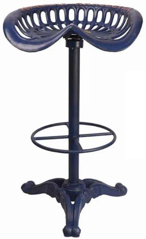Casa Padrino taburete de bar Art Nouveau azul A. 78,5 cm - Taburete de hierro fundido en diseño rústico industrial - Muebles de Jardín y Patio Angebot