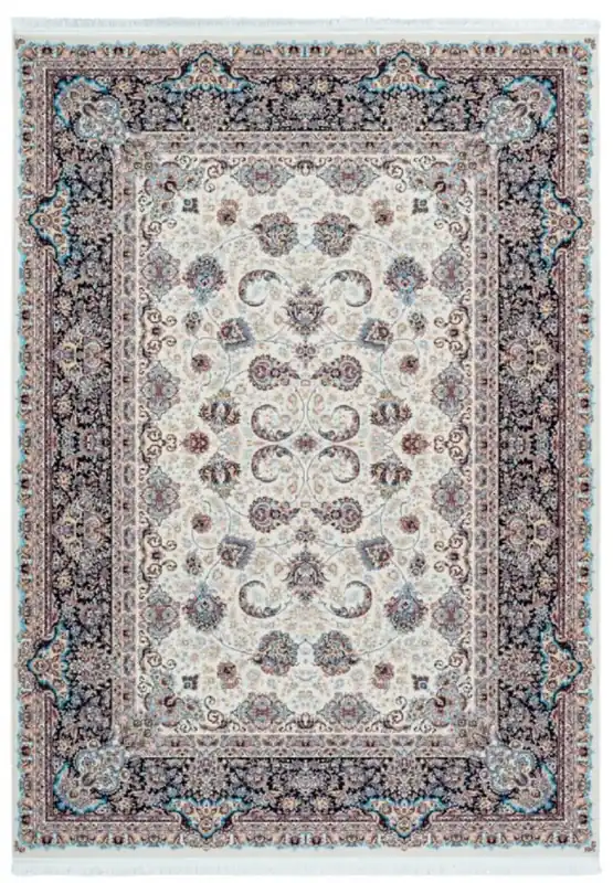 Casa Padrino alfombra de fibra sintética de lujo con franjas marfil - Diferentes Tamaños - Alfombra de salón rectangular en estilo oriental Neue Kollektion