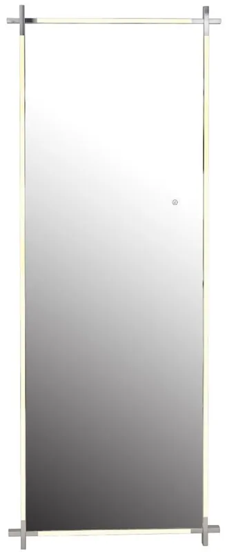 Must-Have Casa Padrino espejo de pared de lujo plata 86 x 5 x A. 219 cm - Espejo de baño moderno - Calidad de Lujo