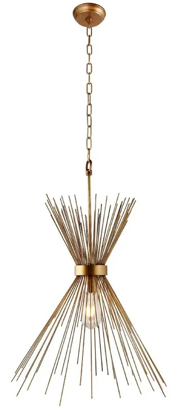 Casa Padrino lámpara colgante de lujo oro antiguo Ø 40 x A. 50 cm - Elegante lámpara colgante de acero inoxidable - Luces de Lujo Wochenendangebot