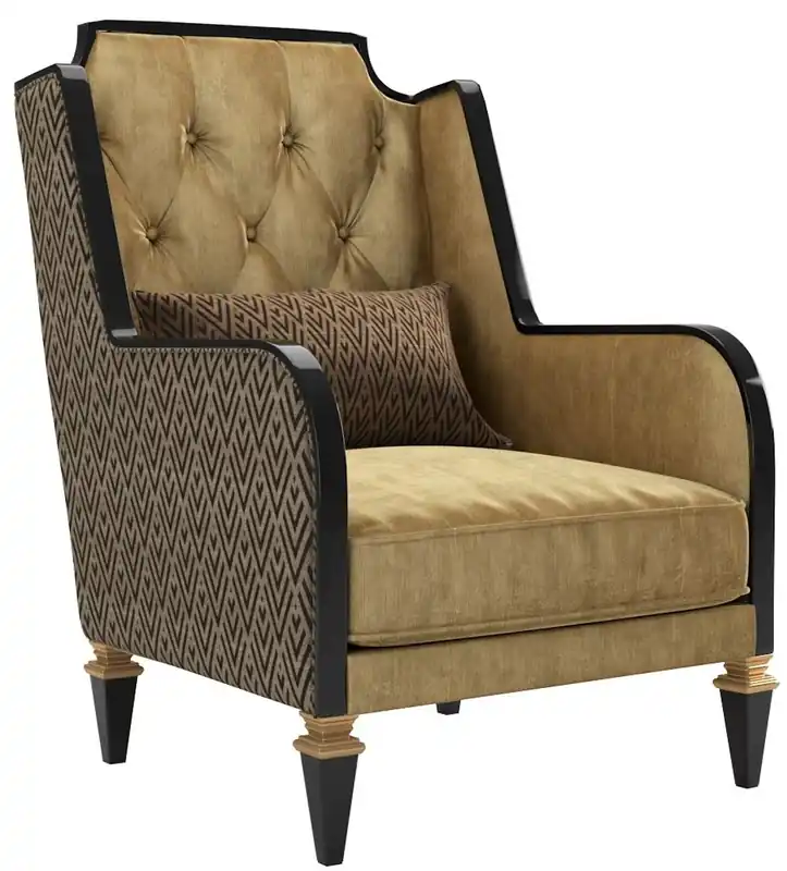 Nur Für Kurze Zeit Casa Padrino sillón de salón barroco de lujo oro / negro 72 x 80 x A. 105 cm - Muebles Nobles de Estilo Barroco