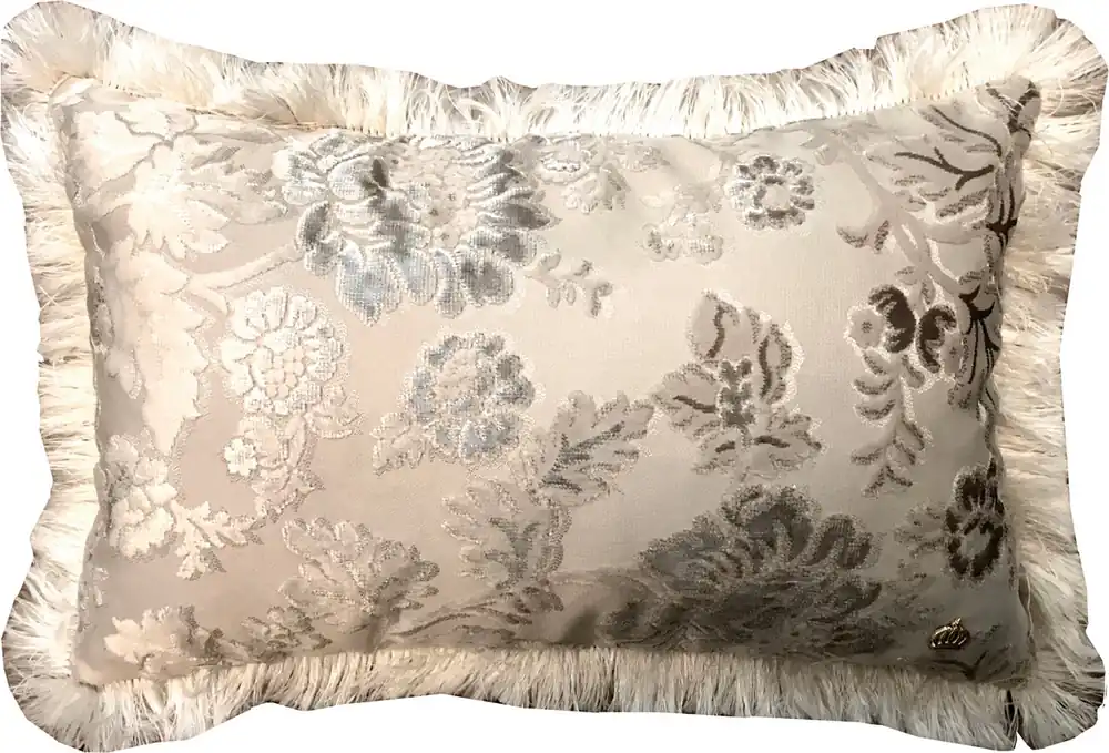 Top-Preis Almohada de lujo Pompöös de Casa Padrino de Harald Glööckler Elegance Collection patrón barroco crema / crema 35 x 55 cm - almohada de lujo