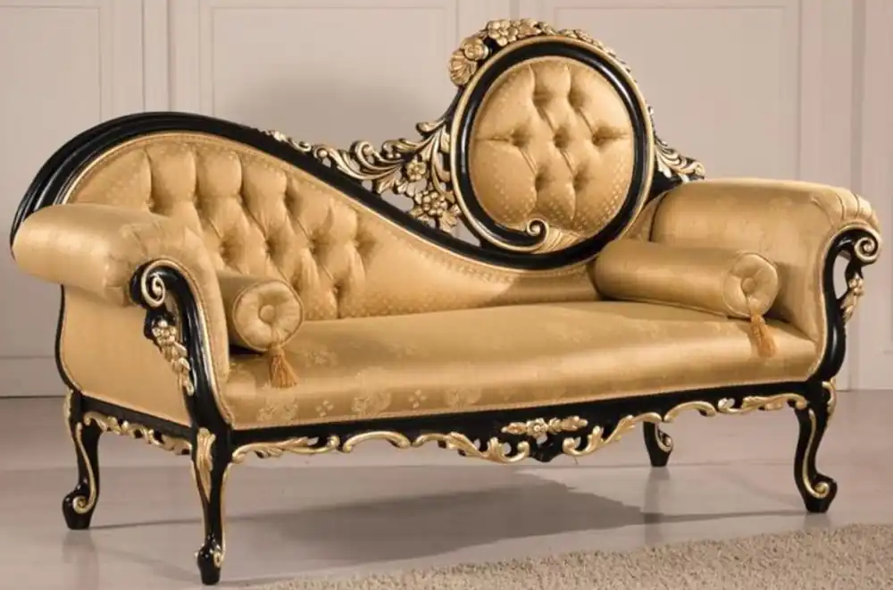 Casa Padrino sofá barroco de lujo oro / negro 170 x 70 x A. 100 cm - Muebles en estilo barroco - Noble y Magnífico Letzte Chance