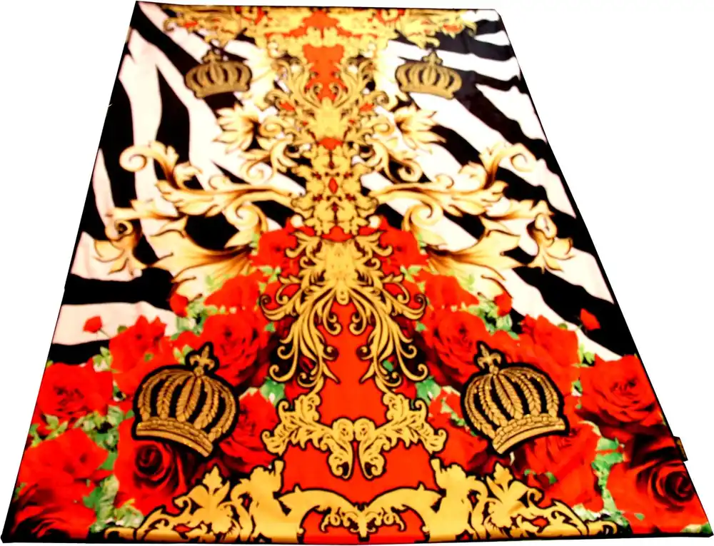 Manta de lujo Pompöös de Casa Padrino Baroque Coronas y Rosas de Harald Glööckler con diamantes de imitación Rabatt