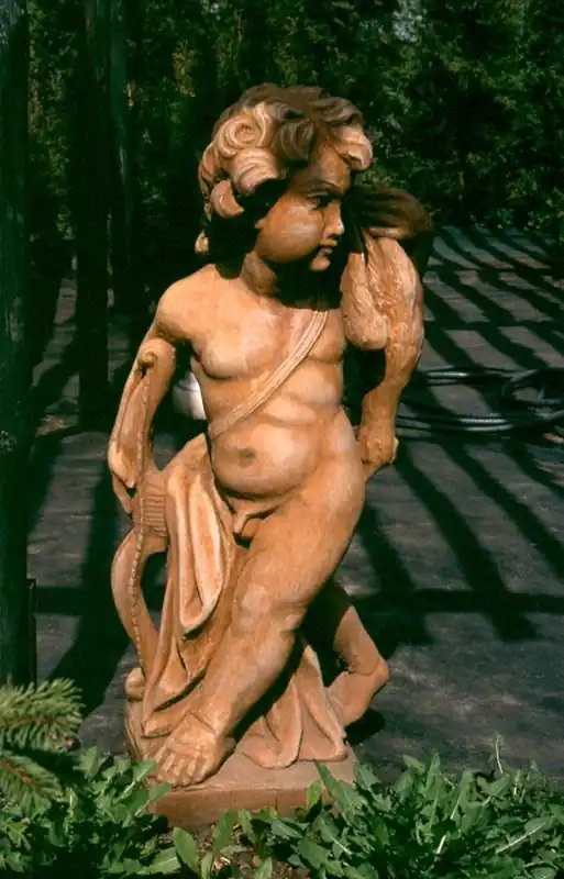 Casa Padrino Art Nouveau escultura Cupido 39 x H 81 cm tonos tierra antiguos - decoración barroca del jardín Online Kaufen