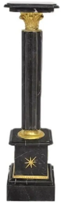 Letzte Chance Casa Padrino pilar barroco negro / oro A. 100 cm - Pilar de mármol magnífico en estilo barroco - Accesorios de decoración barroco