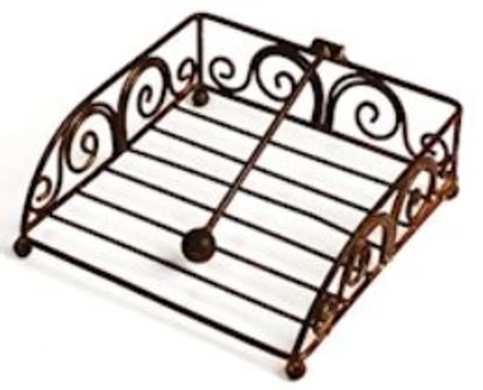 Casa Padrino servilletero de metal Art Nouveau óxido 18,7 x 18,7 x A. 9,4 cm - Accesorios de Jardín y Gastronomía Neue Kollektion