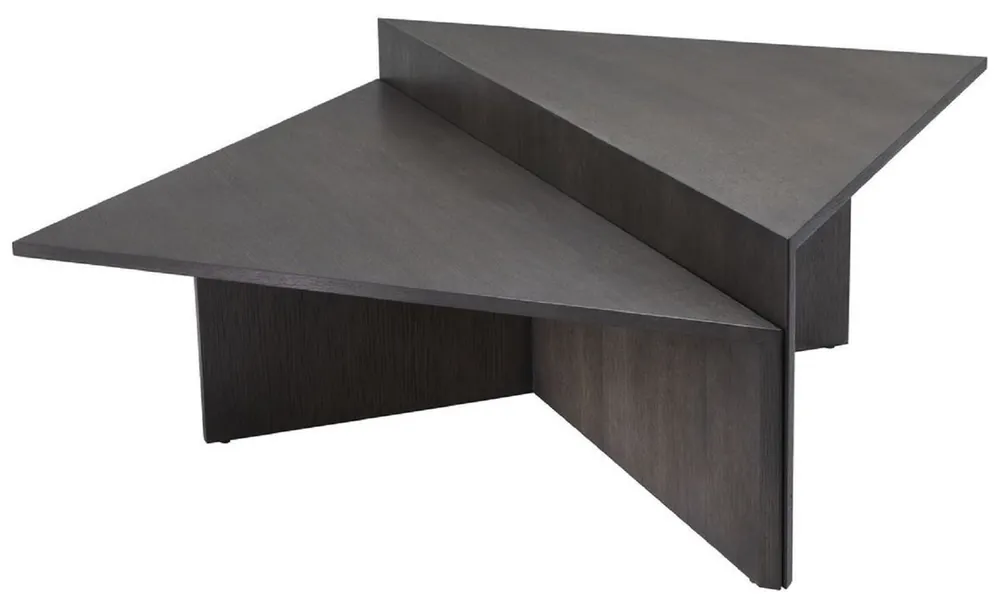 Schnäppchen Casa Padrino conjunto de mesa de centro de lujo moca - 2 Mesas de salón de chapa de roble - Muebles de Sala - Calidad de Lujo