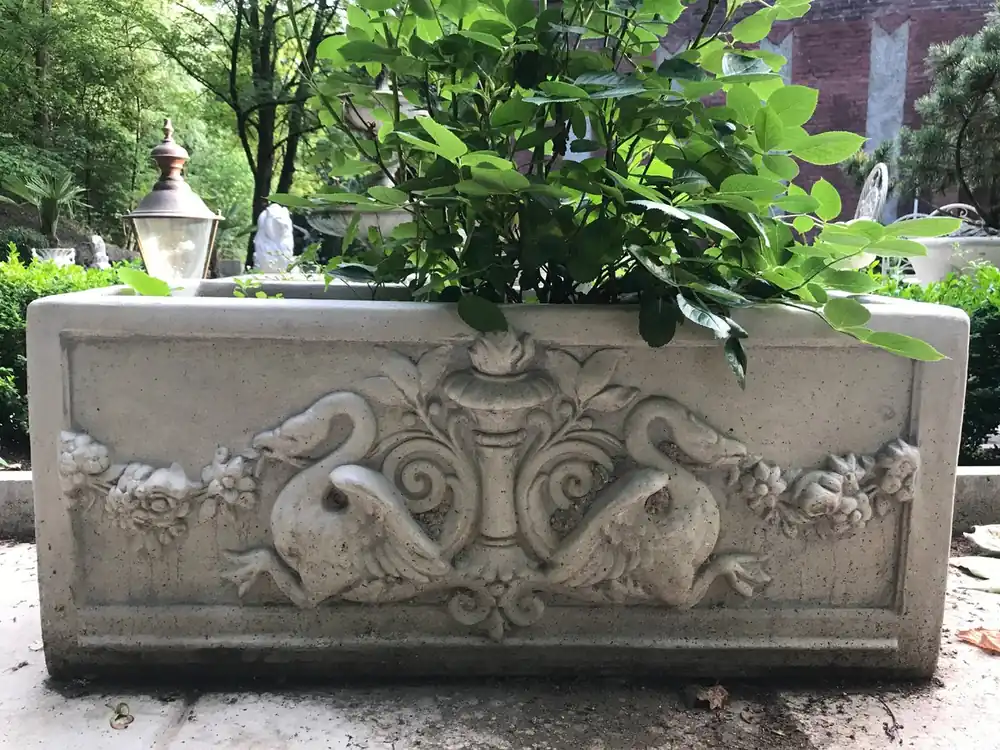 Maceta barroca Casa Padrino estilo antiguo 36 x 81 x H. 43 cm - maceta cuadrada en estilo barroco - maceta - jardinera Art Nouveau Markenware