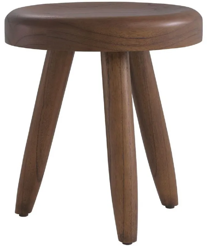 Online Kaufen Casa Padrino taburete de lujo marrón Ø 31 x A. 34 cm - Taburete de madera maciza - Taburete redondo de madera Mindi - Muebles de Lujo