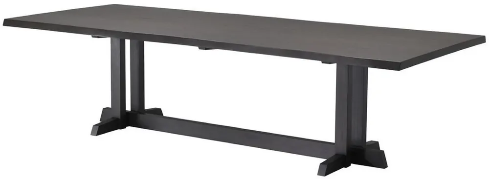 Casa Padrino mesa de comedor de caoba de lujo moca 290,5 x 128 x A. 77 cm - Mesa de cocina de madera maciza - Mesa de comedor rectangular - Muebles de comedor de lujo Letzte Chance